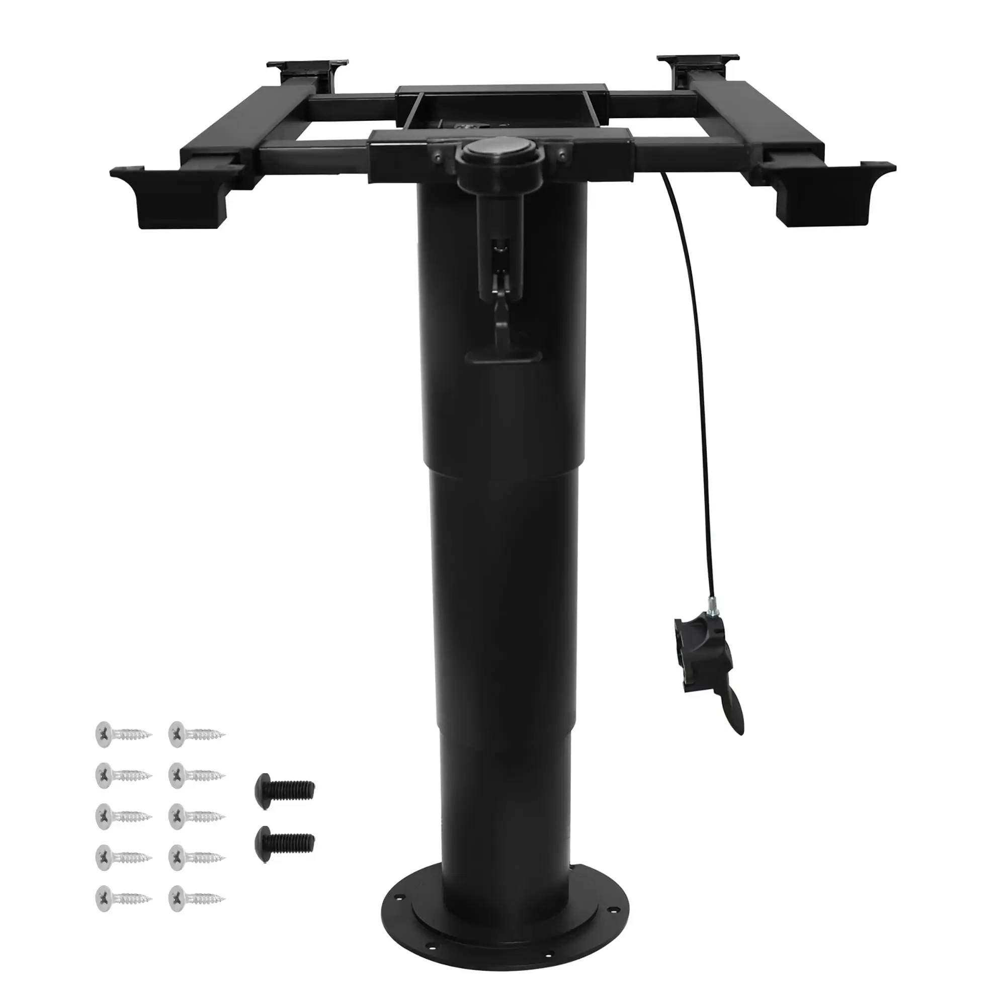 

Pneumatic Lift Table Leg with Independent Switch and 4 Way Sliding Lock for RV Boat Camper Van Adjustable Height
