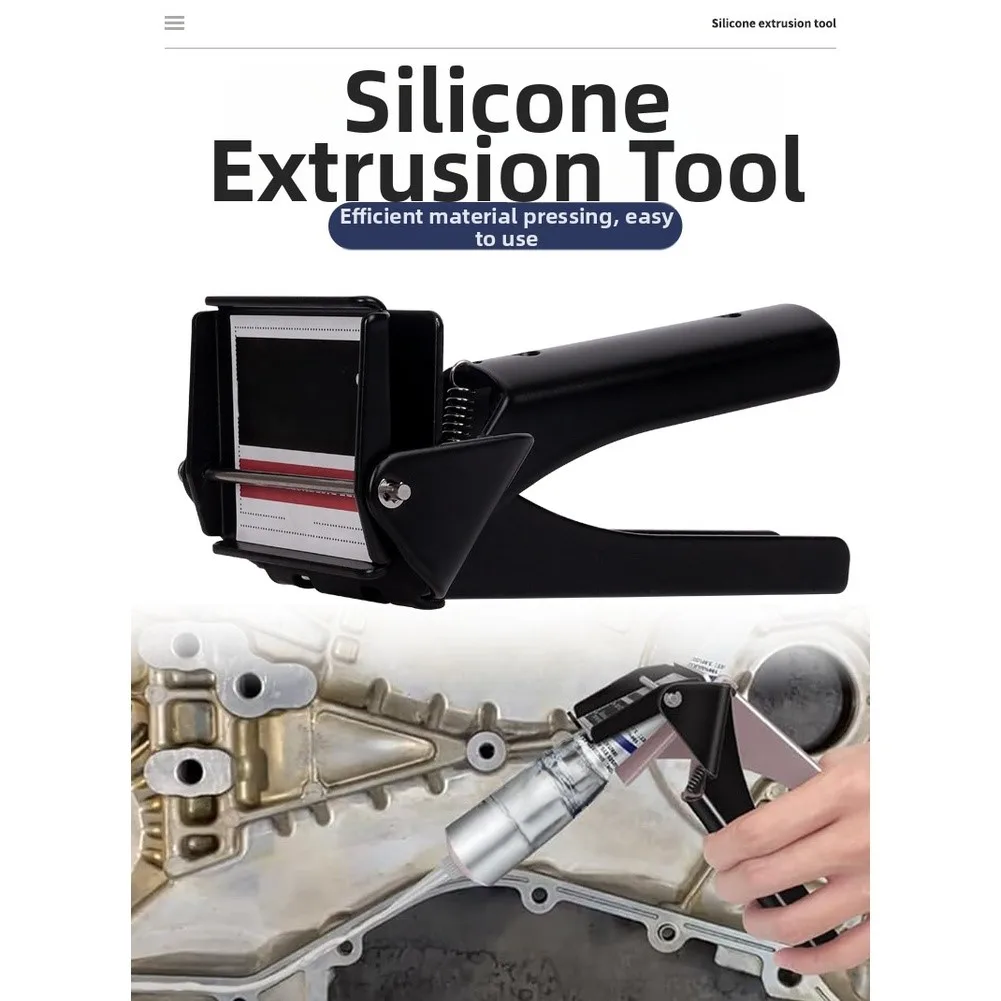 1Pc Iron Silicone Extrusion Tool Efficient RTV Sealant Dispenser With Spring For Flexible Tube Application Power Tools