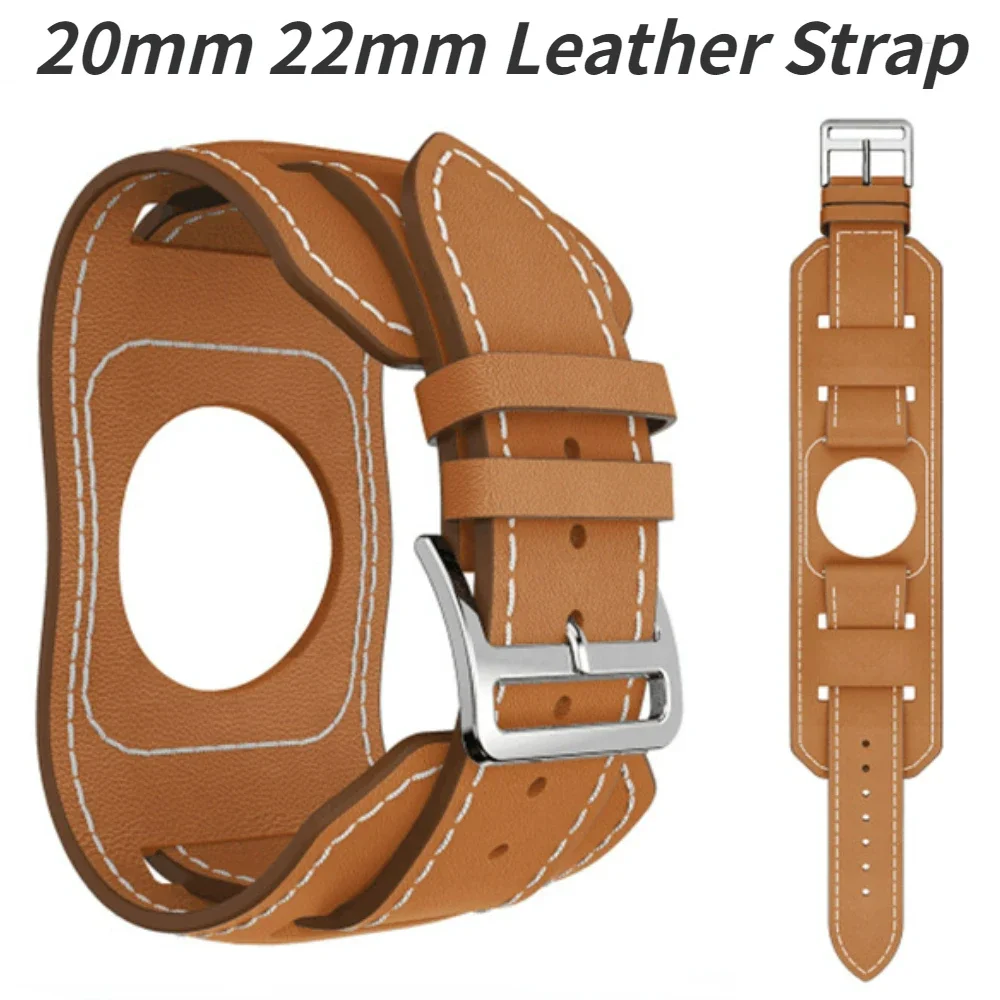 

20mm 22mm Leather Belt for Samsung Galaxy Watch 7 6 classic 5 pro 4 3 Gear S3 Wristband for Huawei Watch GT4 3 2 2e/4 3Pro Strap