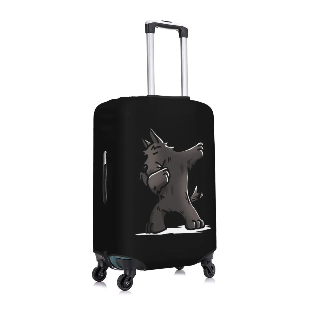 Custom Funny Dabbing Scottish Terrier Dog Luggage Cover Elastic Scottie Lover Travel Suitcase Protective Covers Fits 18-32 Inch