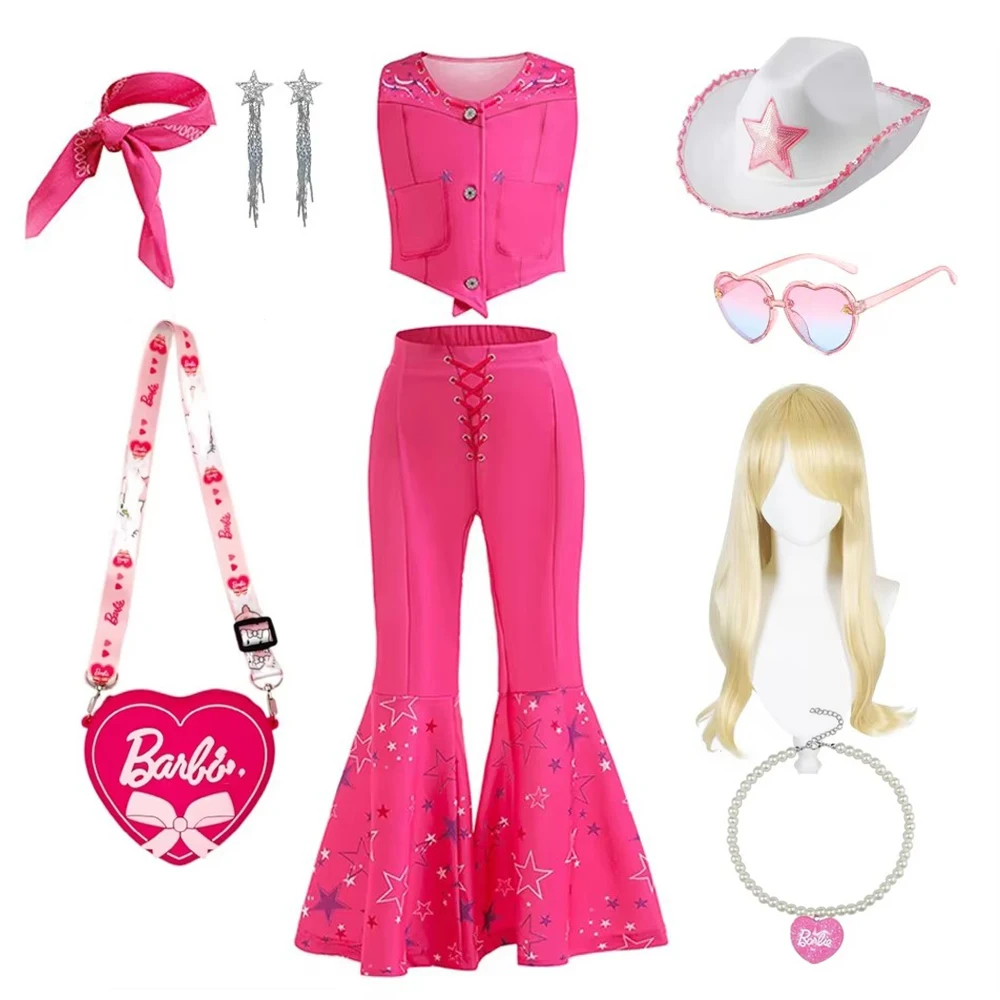 Vestido de cowgirl para meninas de 2 a 12 anos, fantasia infantil, roupa cosplay, vestuário de Halloween