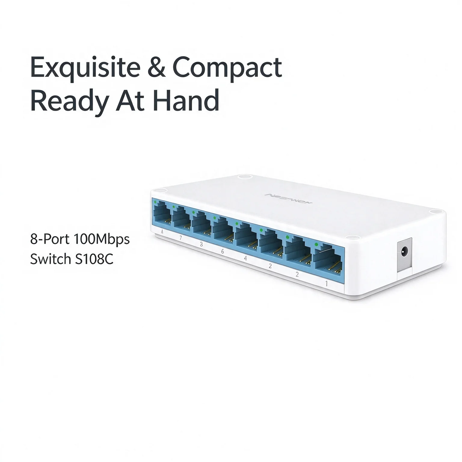 S108C Mercury 8-Port Gigabit/10G Ethernet Switch for Dormitory Home Router Network Cable Splitter And Distributor