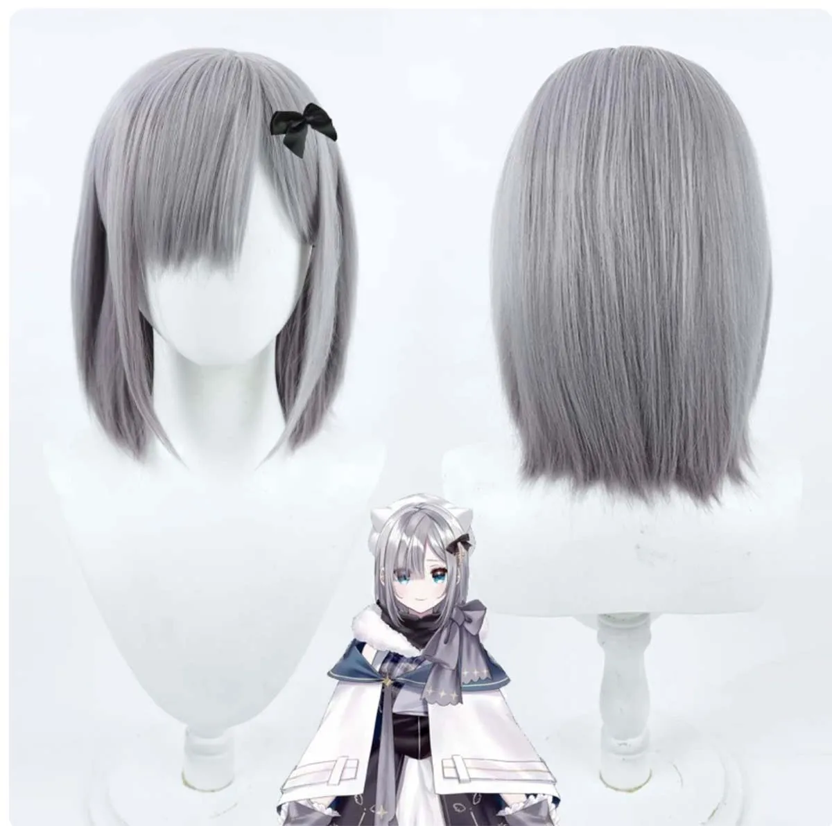 Women Virtual YouTuber Cosplay Kaga Sumire Heat Resistant Hair Wig