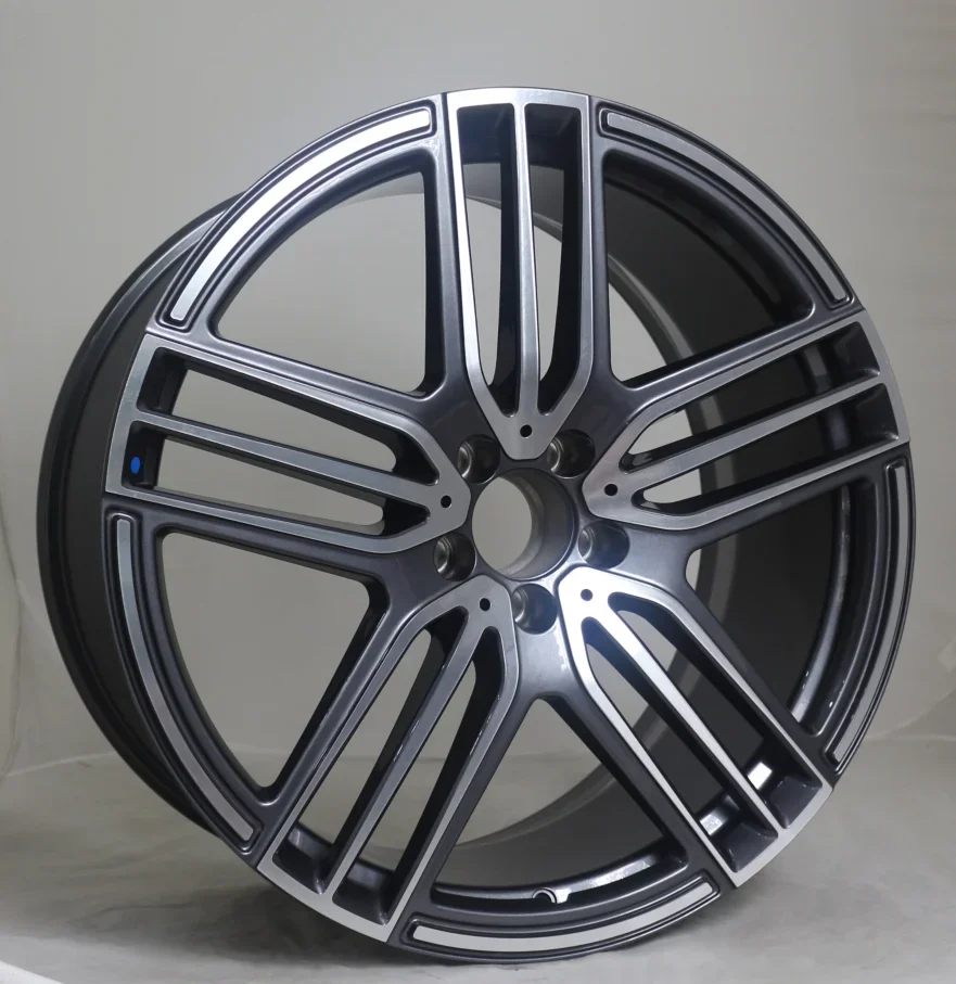 Gun grey machined faced aluminum monoblock wheels rims 5x112 21 inch for mercedes GL series car