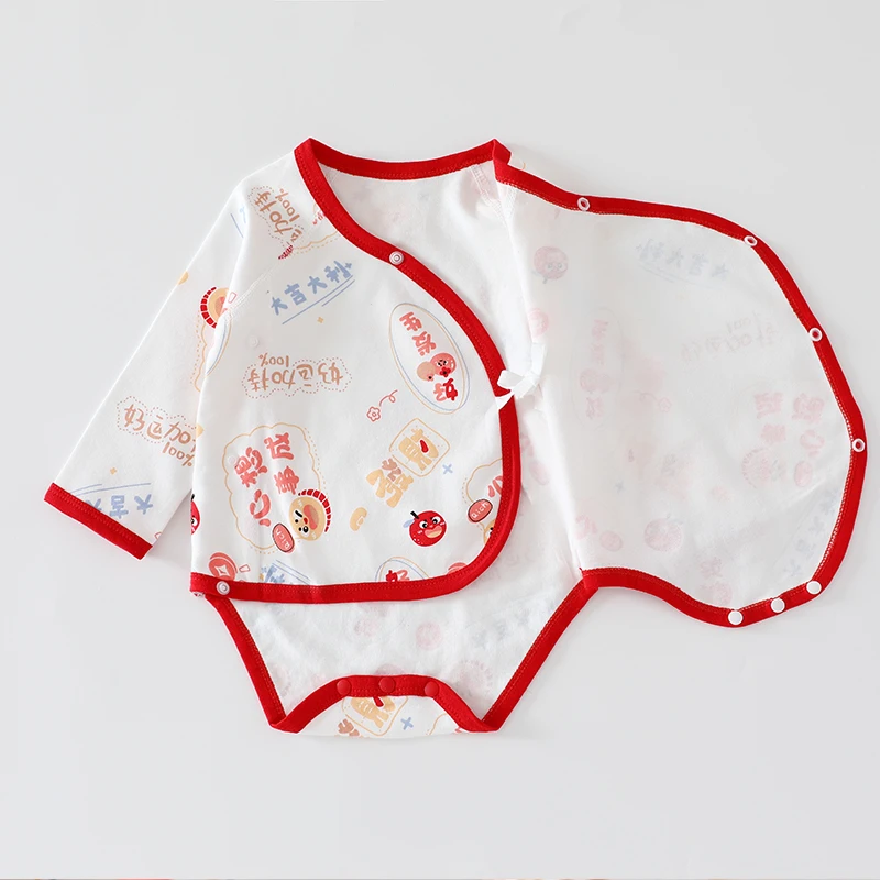 100% Reine Baumwolle Langarm-Baby-Strampler Weicher Atmungsaktiver Säuglings-Body Baby-Mädchen-Kleidung Unterwäsche – Detail 4
