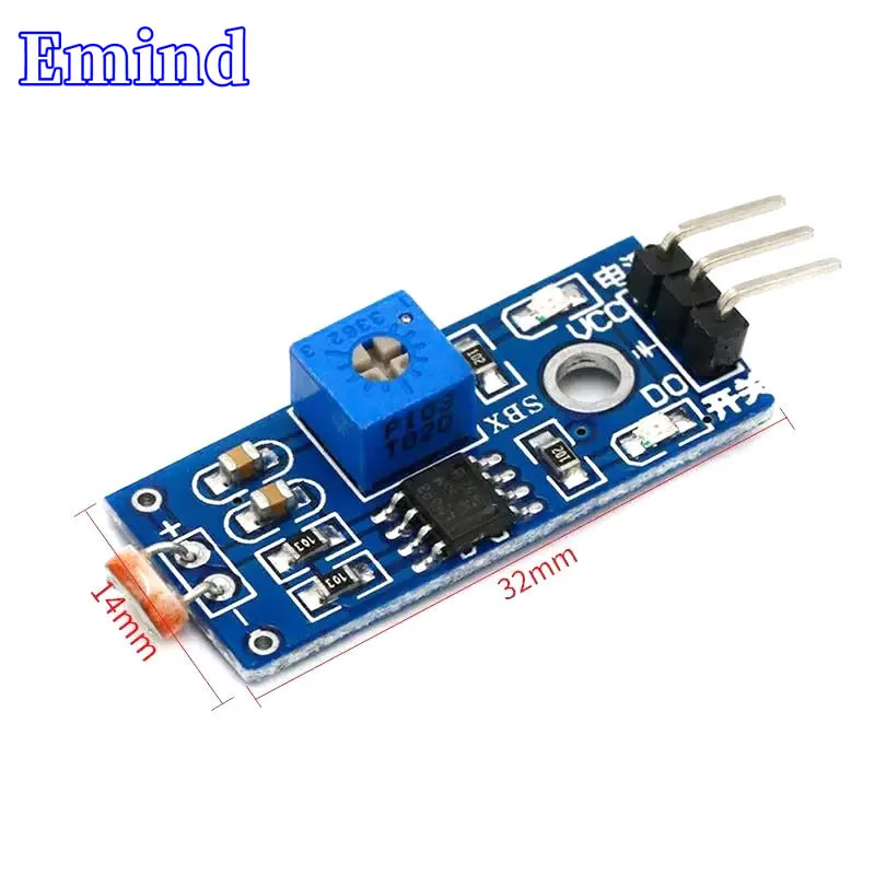 3/5Pcs 3/4-Pin Photosensitive Sensor Module Light Brightness dDetection Photoresistor Module Smart Car Light-Seeking Module