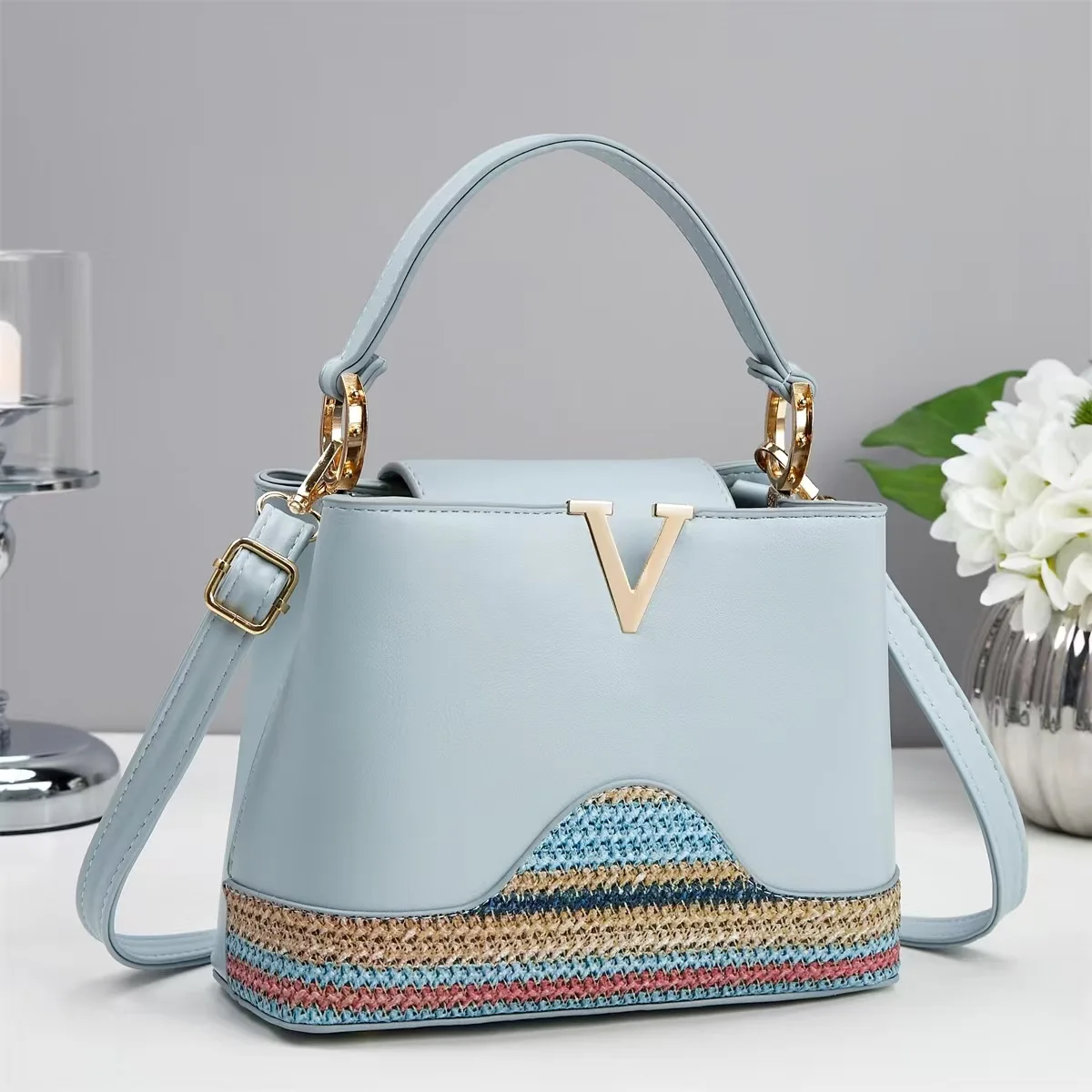 women shoulder Bag for 2025 luxury designer handbag women Handbags leather Printed monogram single shoulder straddle bag - Image 3
