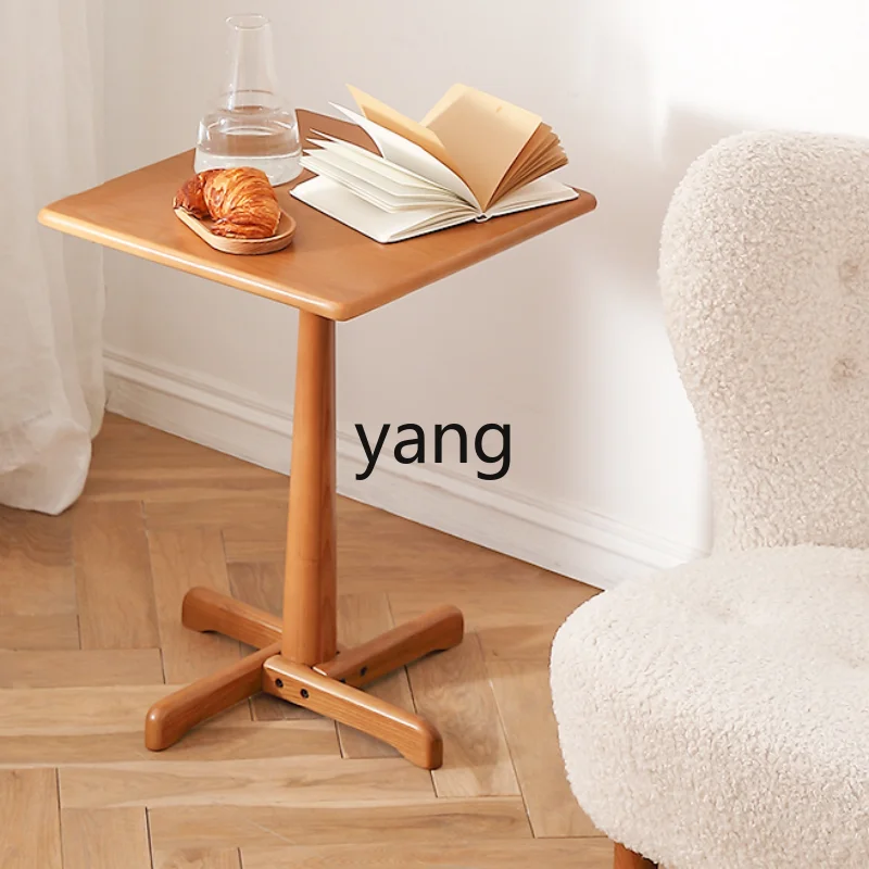 CX Solid Wood Small Side Table Balcony Small Square Table Movable Lazy Table