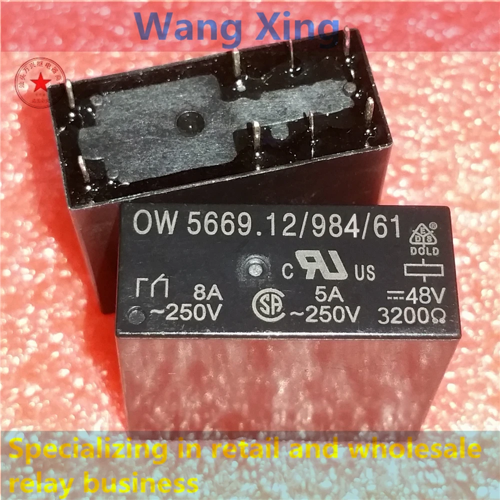 

OW 5669.12/984/61 48V 8A250V Electromagnetic Power Relay 8 Pins