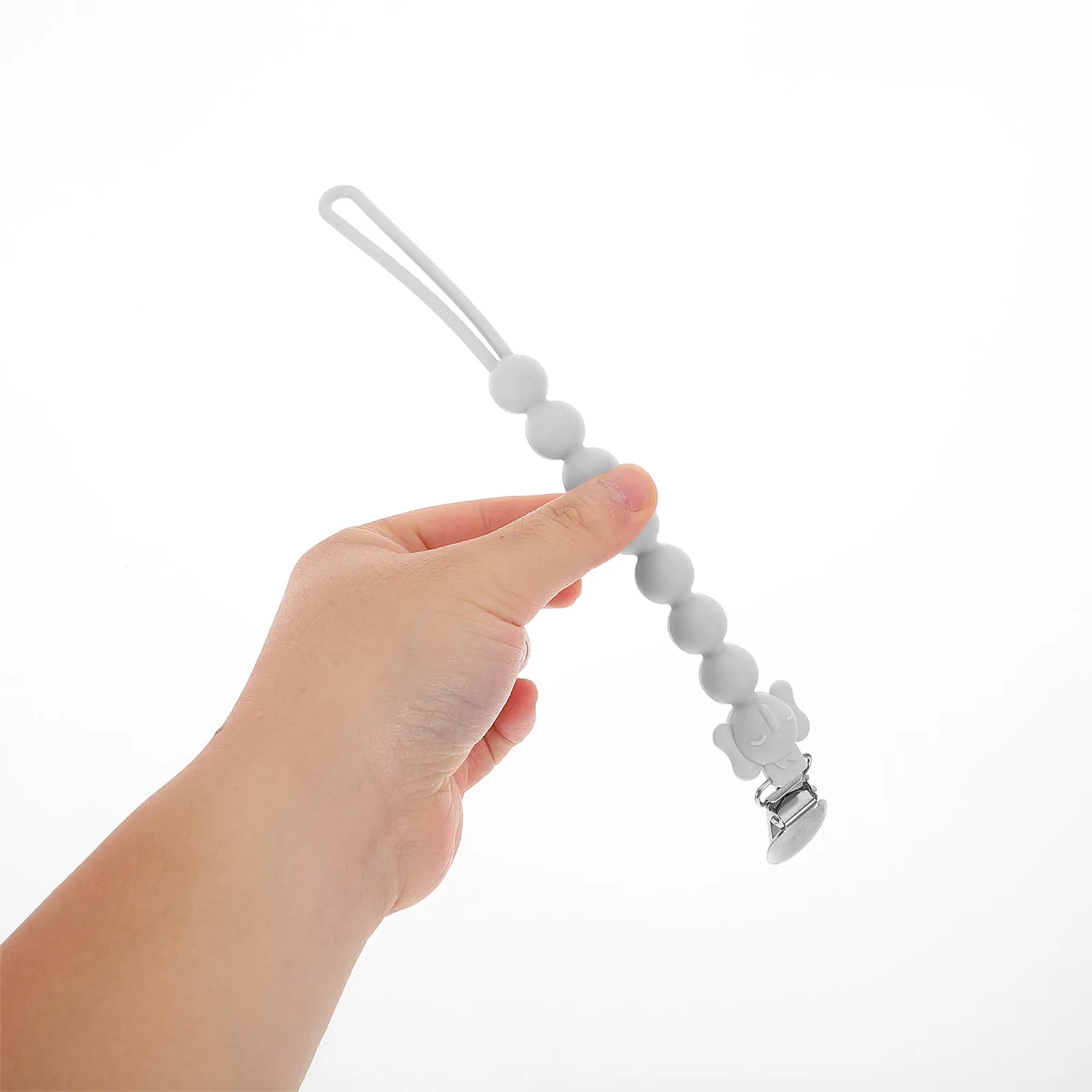 2pcs Pacifier Clip For Baby Teething Holder Elephant Design Chain Strap Infant Supply Decorative Lanyard Accessory