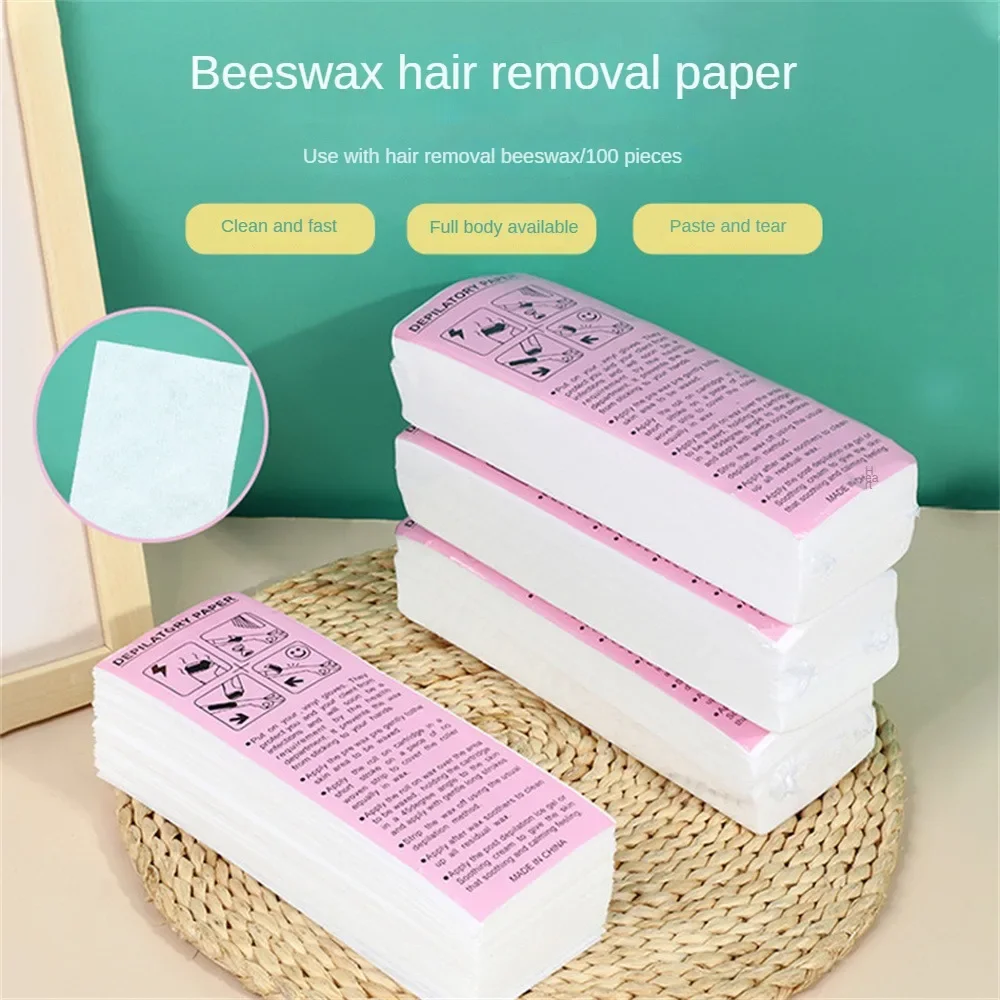 20PCS/50PCS/100PCS Professional Hair Removal Waxing Strips Non-woven Fabric Waxing Papers Depilatory Tool For Leg Hairs Removal