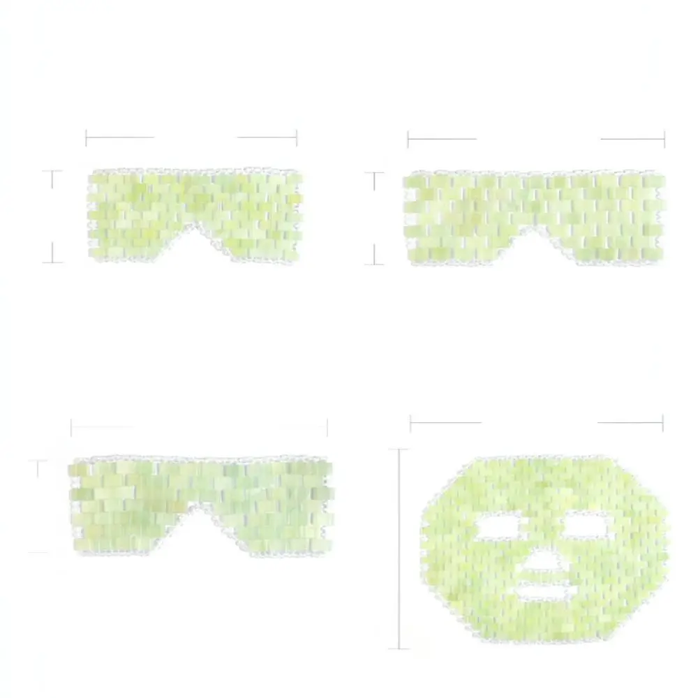 Natural Xiu Jade Eye Mask Hand Woven Stone Patch Relaxing Beauty Skin Care Soothing Tired Eyes Therapy Health Wellness