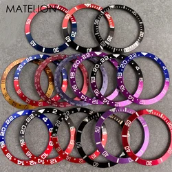 Ceramic Aluminum Watch Bezel Insert Sloping Watch Ring Diver Accessories for Submarine GMT Sea Dweller Type 40mm Watches
