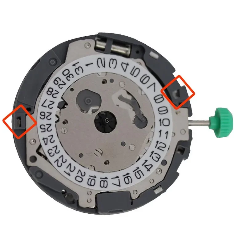 0S62 Movement Miyota 0S62 Movement date display at 3:00 Has three small second hands