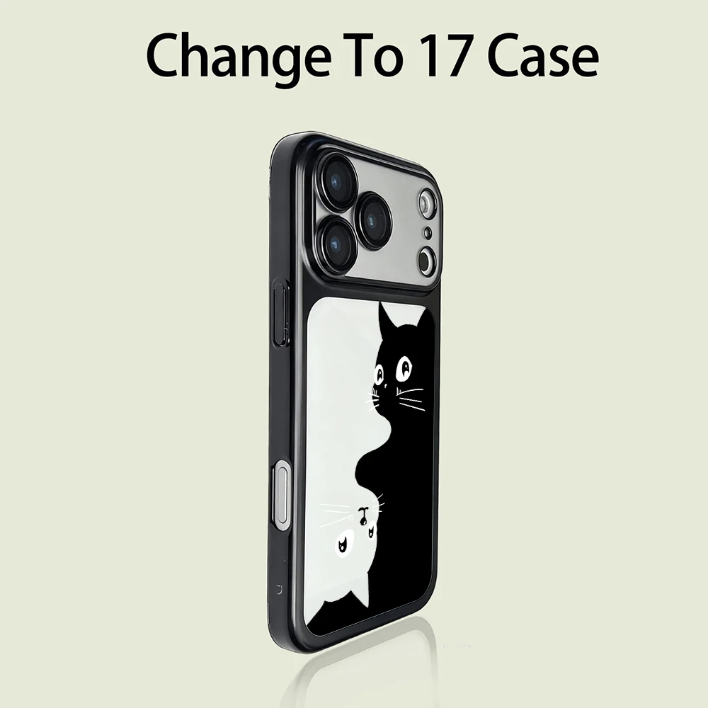 Niedliche Kätzchen-PC-Schutzhülle für iPhone 13 14 Pro Max Hüllen iPhone 17 11 12 13 ProMax 16 14 15 Plus 17 Air Kawaii Katzen-Funda – Detail 5