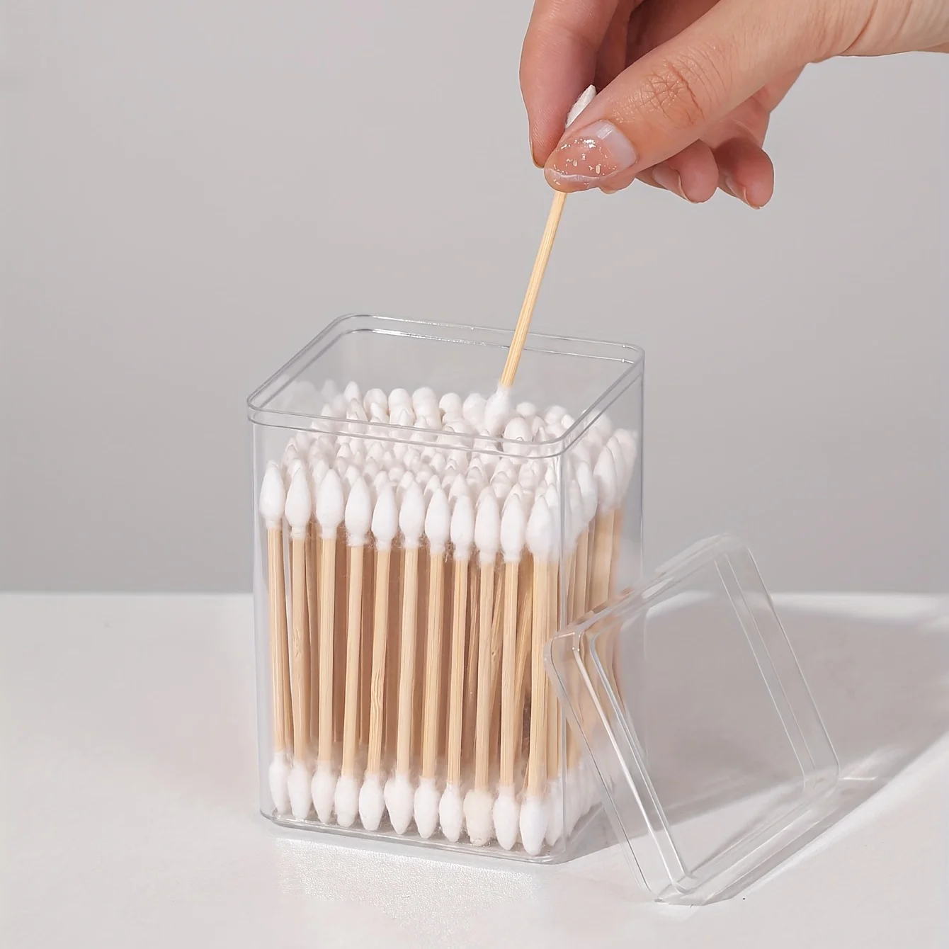 2pcs makeup cotton storage box cotton swab box