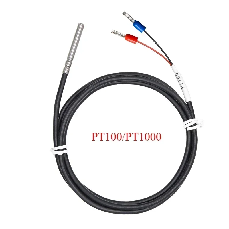 2 Wire PT100/PT1000 Thermal Resistance 2 Core Platinum Resistance Temperature Sensor Silicone  Waterproof