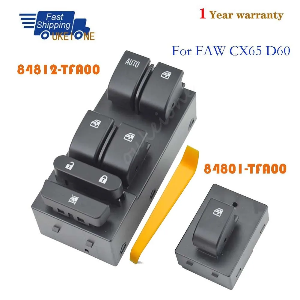 

84812-TFA00 84801-TFA00 For FAW CX65 D60 2013-2018 Electric Power Window Switch Lifter Control Regulator Button Car Accessories