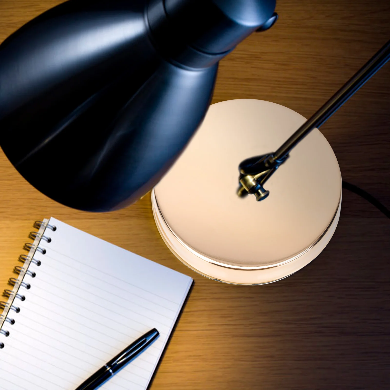 

1 set Golden Round Metal Desk Lamp Base Durable Light Chassis For Home Office Bedroom Decor, Table Lamp Base, Night Light,