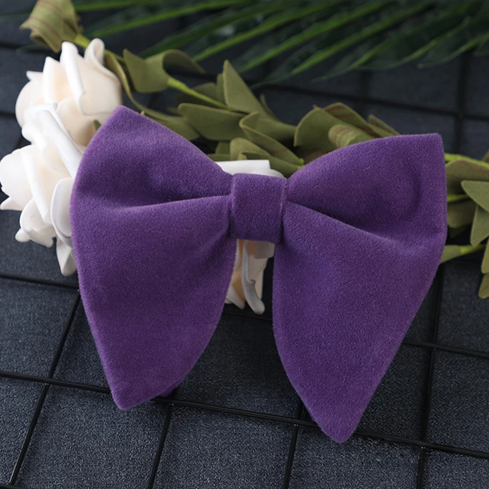 

Жених похоронный женский рождественский подарок с бантом, однотонный роговой галстук-бабочка, галстук-бабочка, бархатный галстук с растениями