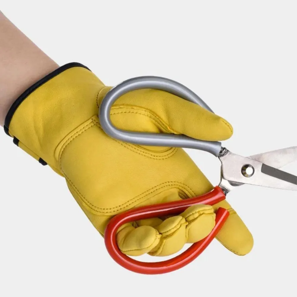 Soft Leather Gloves 1 Pair, Driver Mechanic Gloves Driving Hunting Farm Garden Welding, Labor Security Protection Worker Gloves
