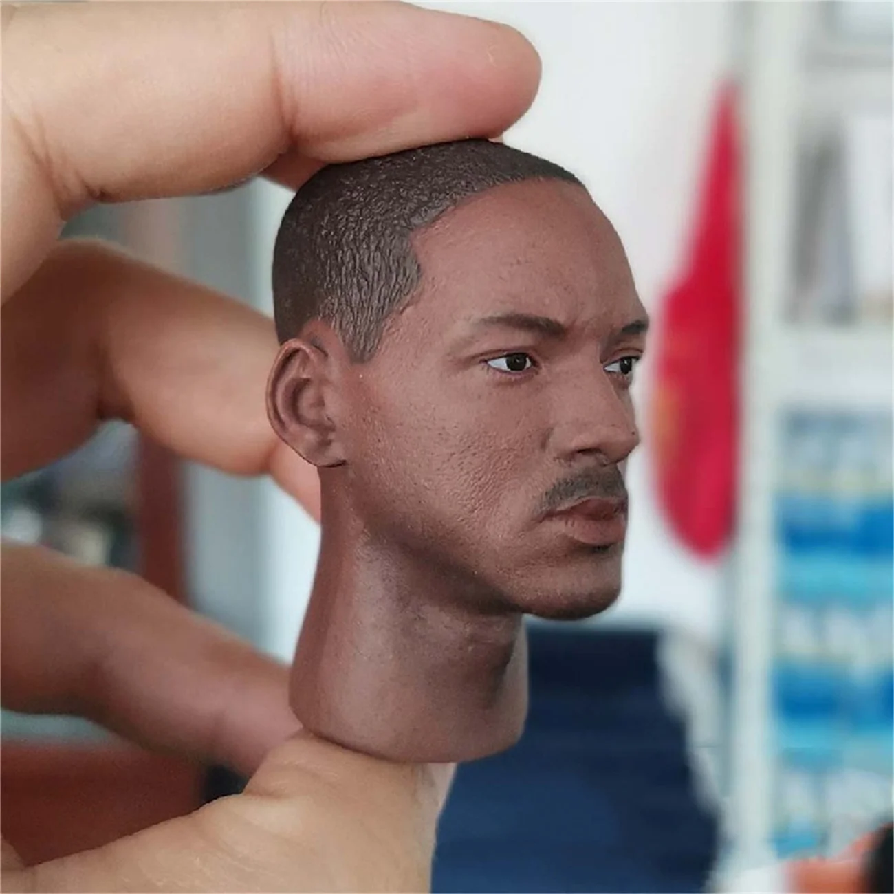 Will Smith Head  Sculpt Singer1/6 Scale  Movie Actor  Star Black Man  Soldier Model For 12Inch Action Figure  HobbiesToy