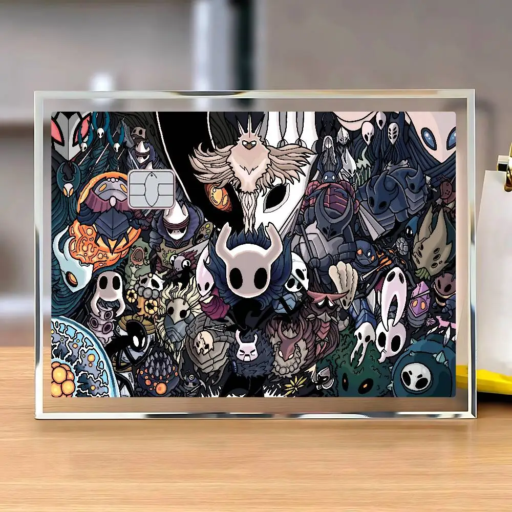 غطاء جلدي لفيلم H-Hollow Knight Anime لبطاقة الائتمان وبطاقة الخصم البنك الأمامية