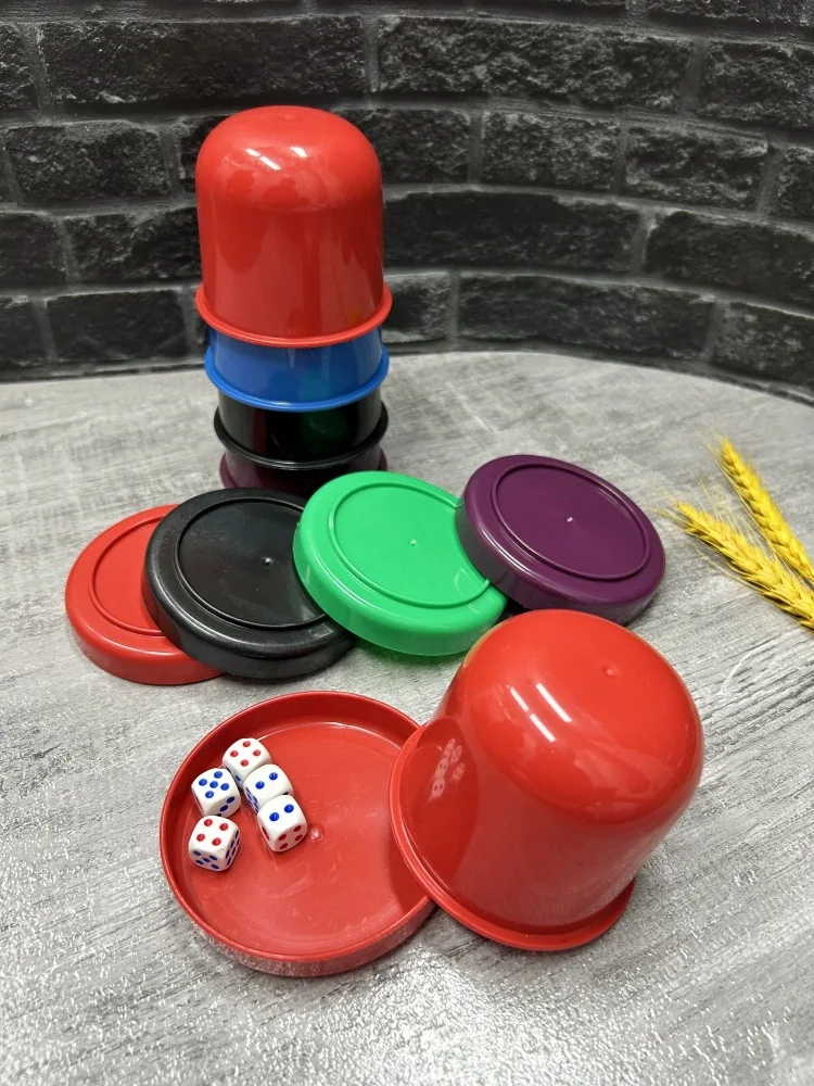 مجموعة نرد متصلة جديدة لعام 2025، كوب شاكر النرد البلاستيكي، ألعاب ألعاب الطاولة
