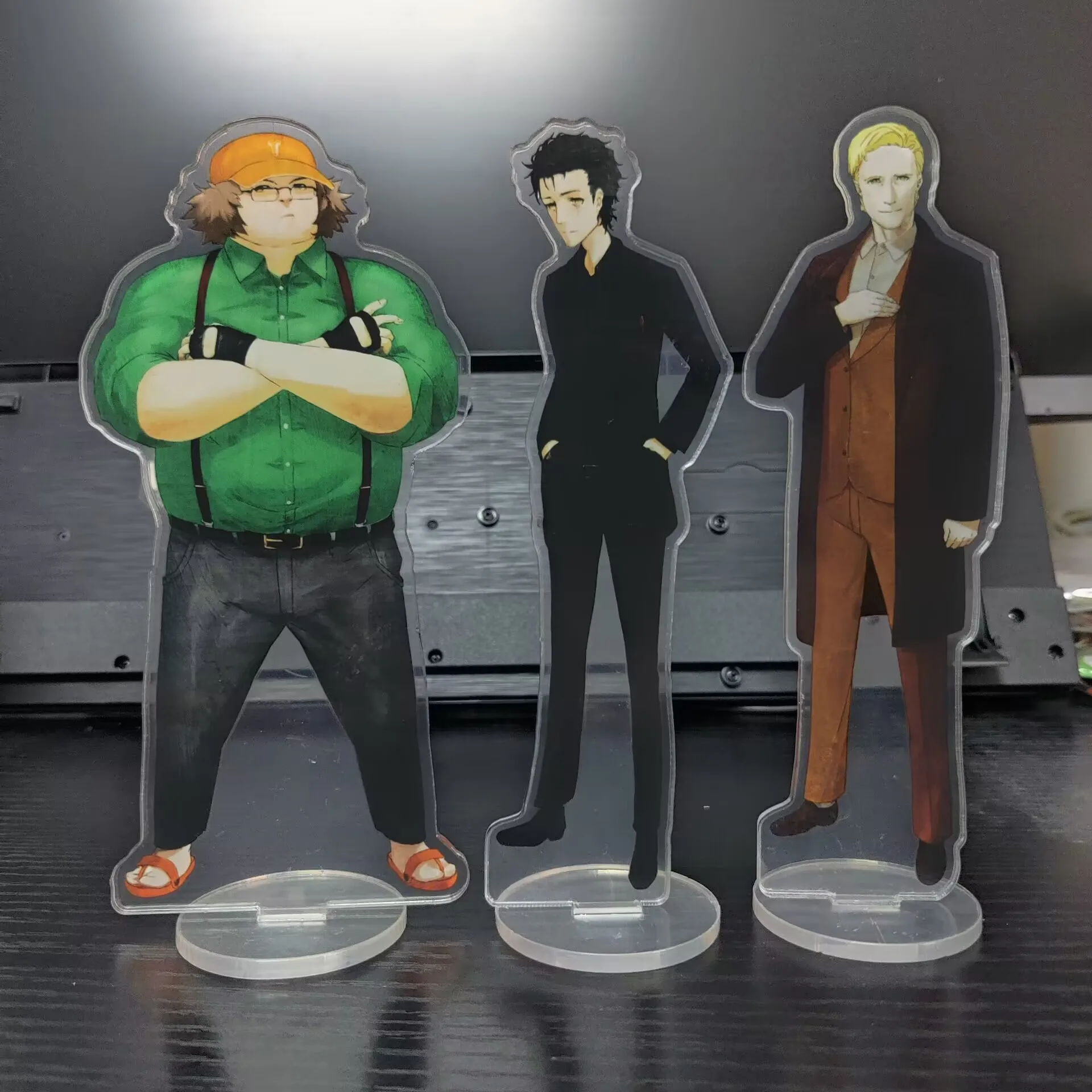 Japan Cartoon Steins;Gate Anime Figures Okabe Rintarou Acrylic Stands Makise Kurisu Character Model Exquisite Desk Decor Prop