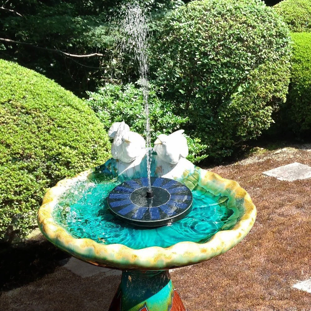 Solar Fountain Bird Bath Pond Patio Powered Fountain Garden Decoration Floating Garden Waterfall Fountain Pump