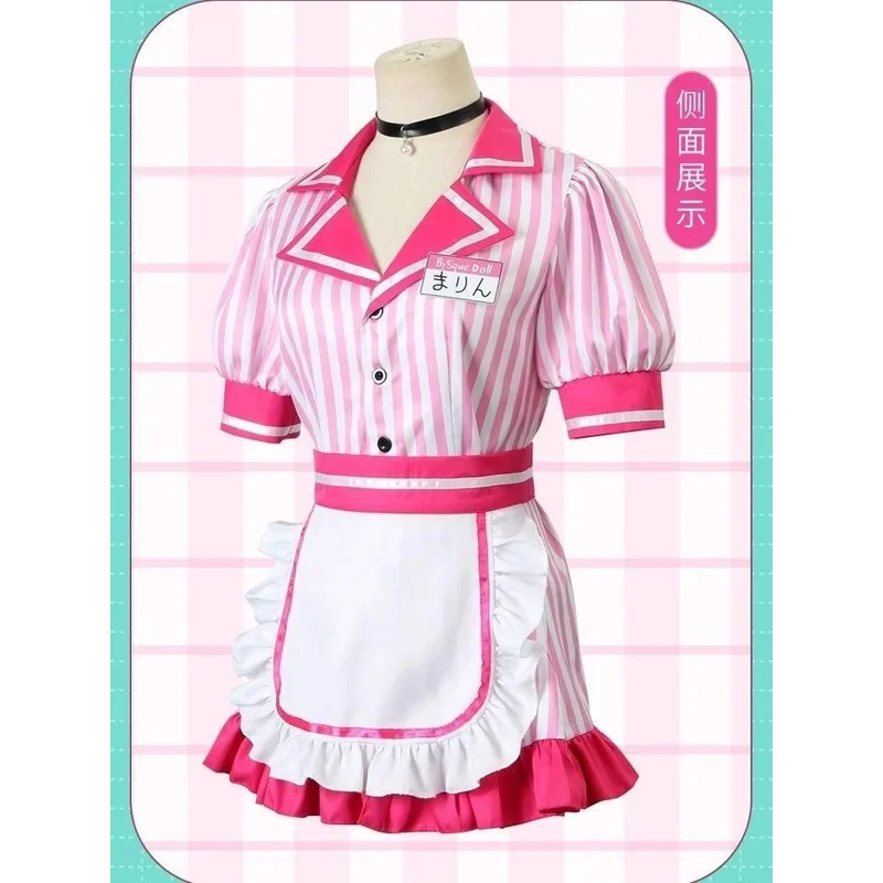 Anime Kostüme Kitagawa Marin Cosplay Dienst mädchen Outfit mein Kleid Liebling Cosplay Kellner Uniform kurze Röcke Hut Halskette Anzug