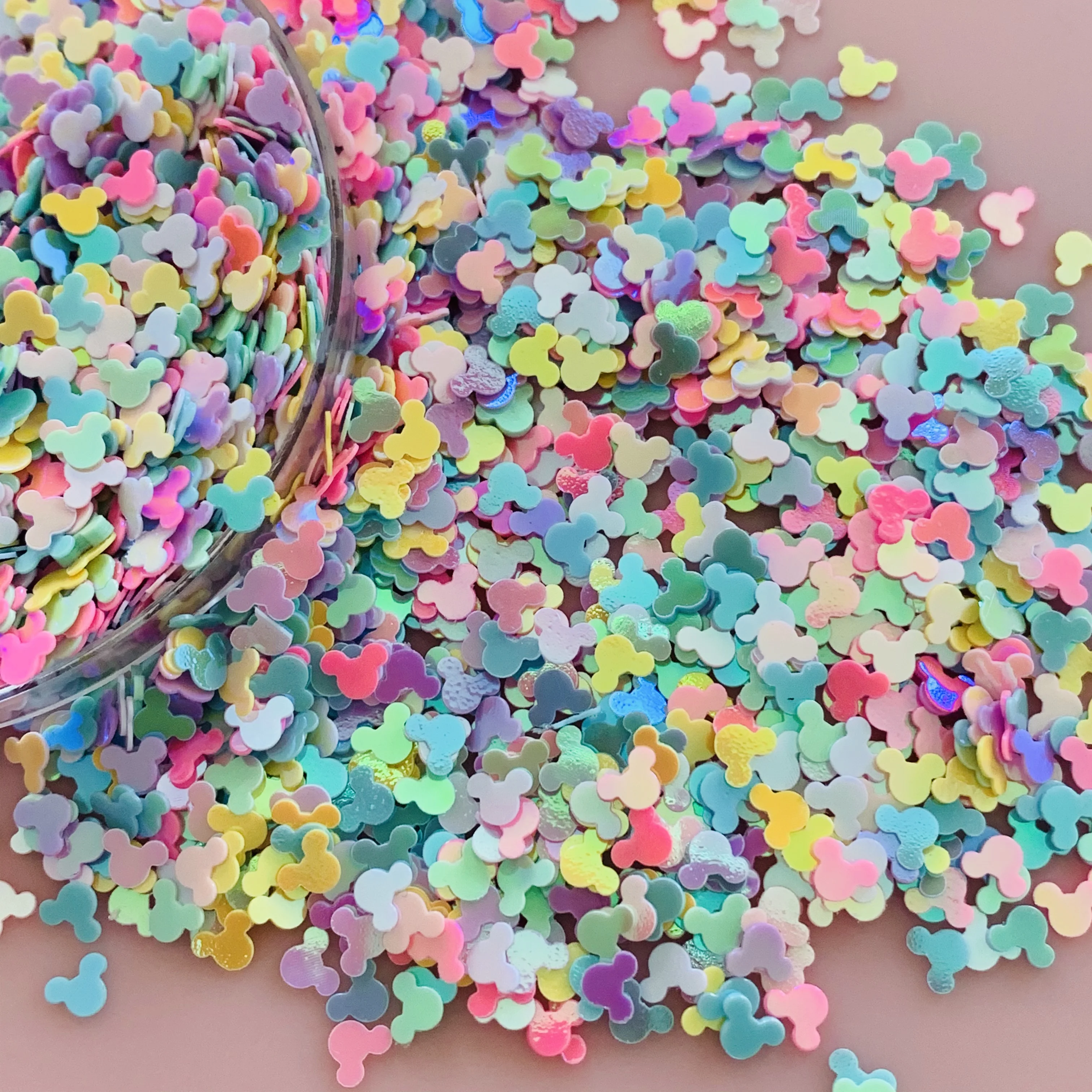 10g Mini Mouse Head 4mm PVC Confetti Glitter Sequins For Crafts Nail Art Decoration Paillettes Lentejuela DIY Sewing Accessories