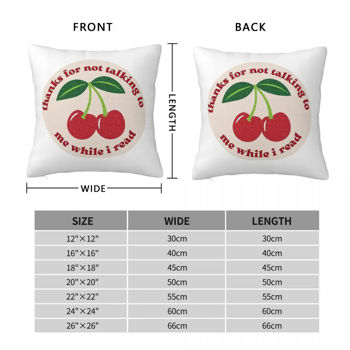 Thanks For Not Talking To Me While I Read Square Pillowcase Polyester Linen Velvet Creative Zip Decor Pillow Case Sofa