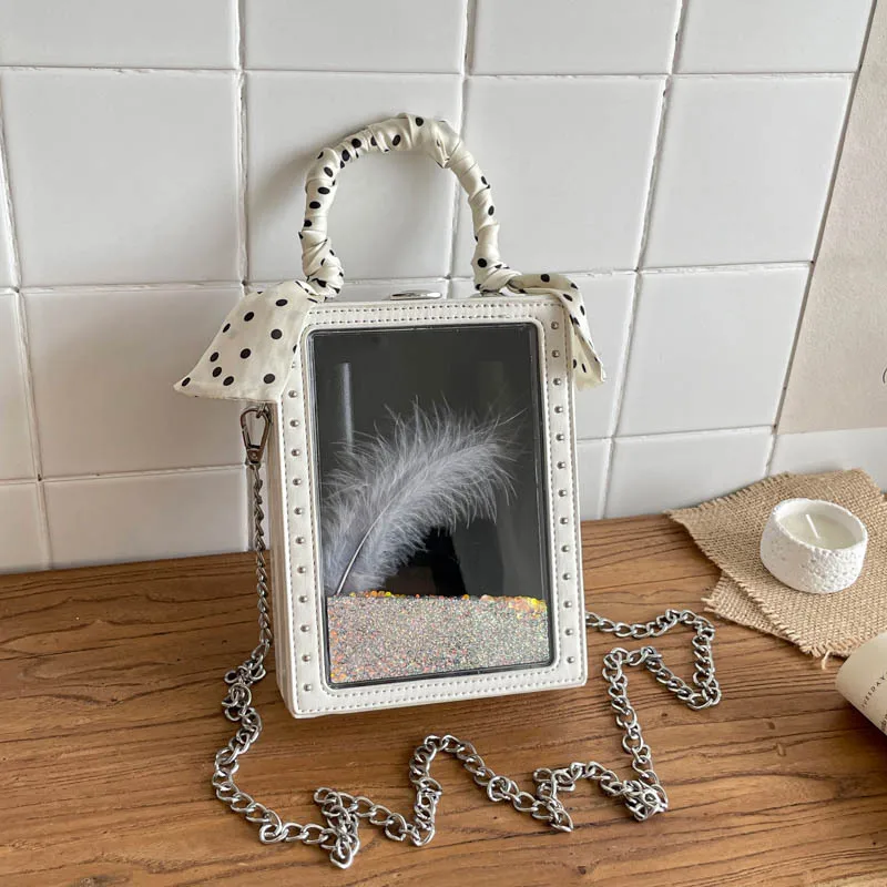 Flowing Liquid Sand Effect Chain Crossbody Shoulder Bag,Luxury Camera Bag,Women Sling Bag,Exquisite Commute Phone Pouch
