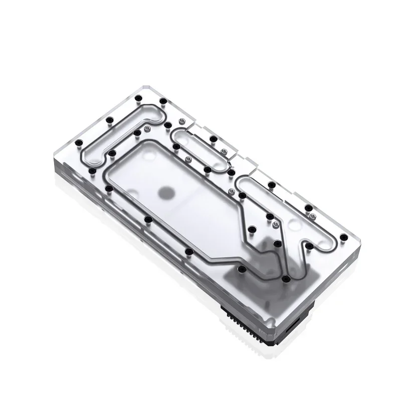 BYKSKI Acrylic Board Water Channel Solution use for PHANTEKS 515E Case for CPU and GPU Block / 3PIN RGB Light / Intead Reservoir