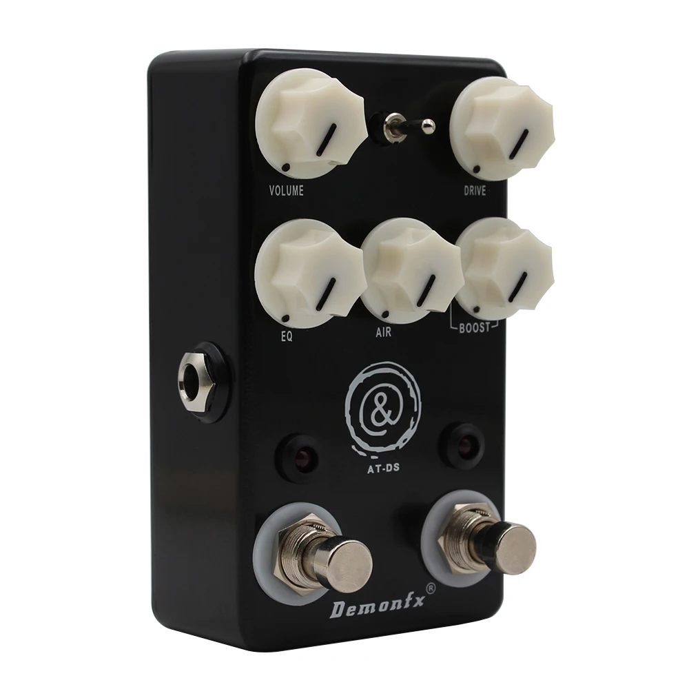 Demonfx-Pedal de efecto de guitarra, distorsión Overdrive, True Bypass, negro y rojo, AT-DS, alta calidad