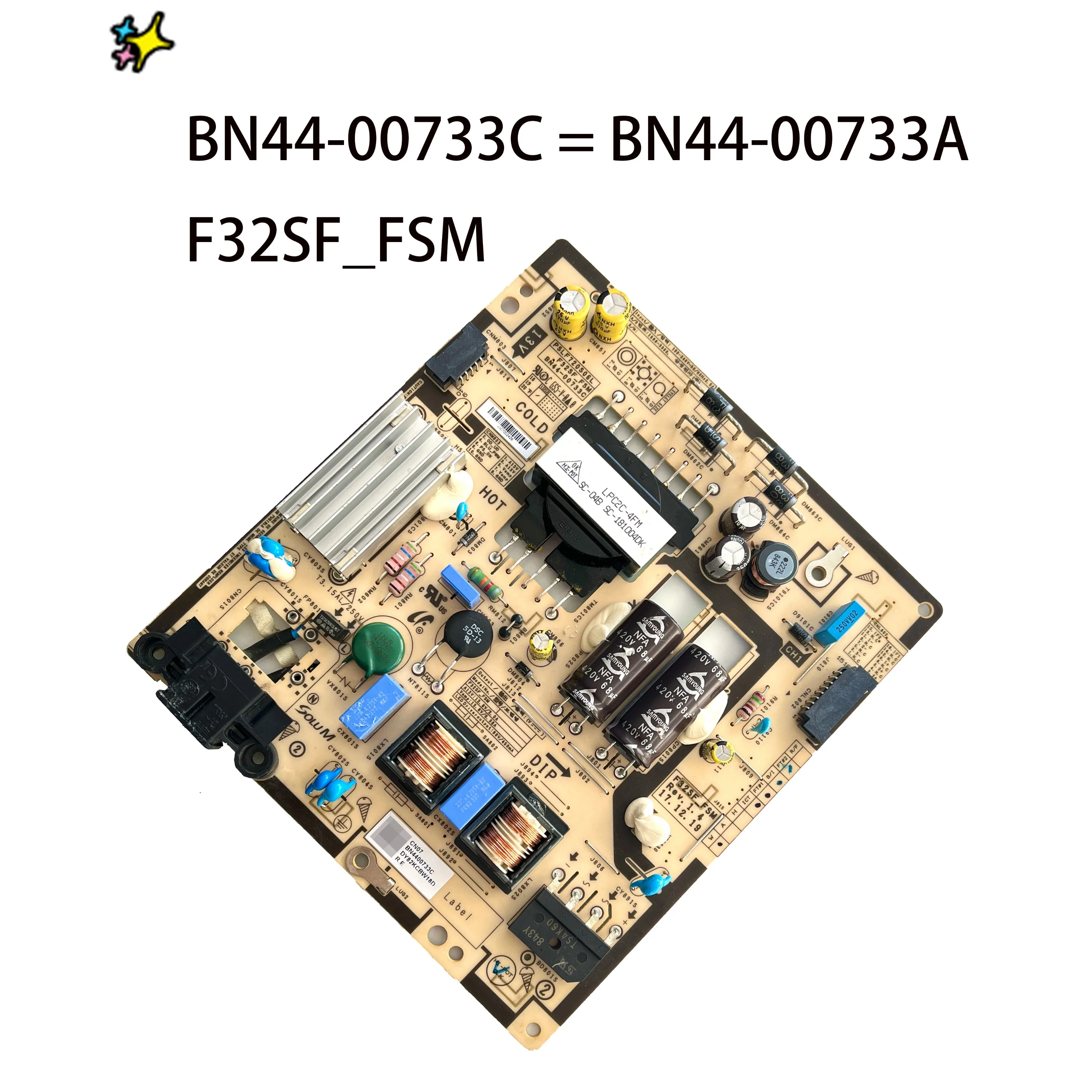 

NEW Authentic Original TV Power Board BN44-00733C = BN44-00733A F32SF_FSM Works Normally And is for LED TVs LH32DCEPLGC/XP Parts