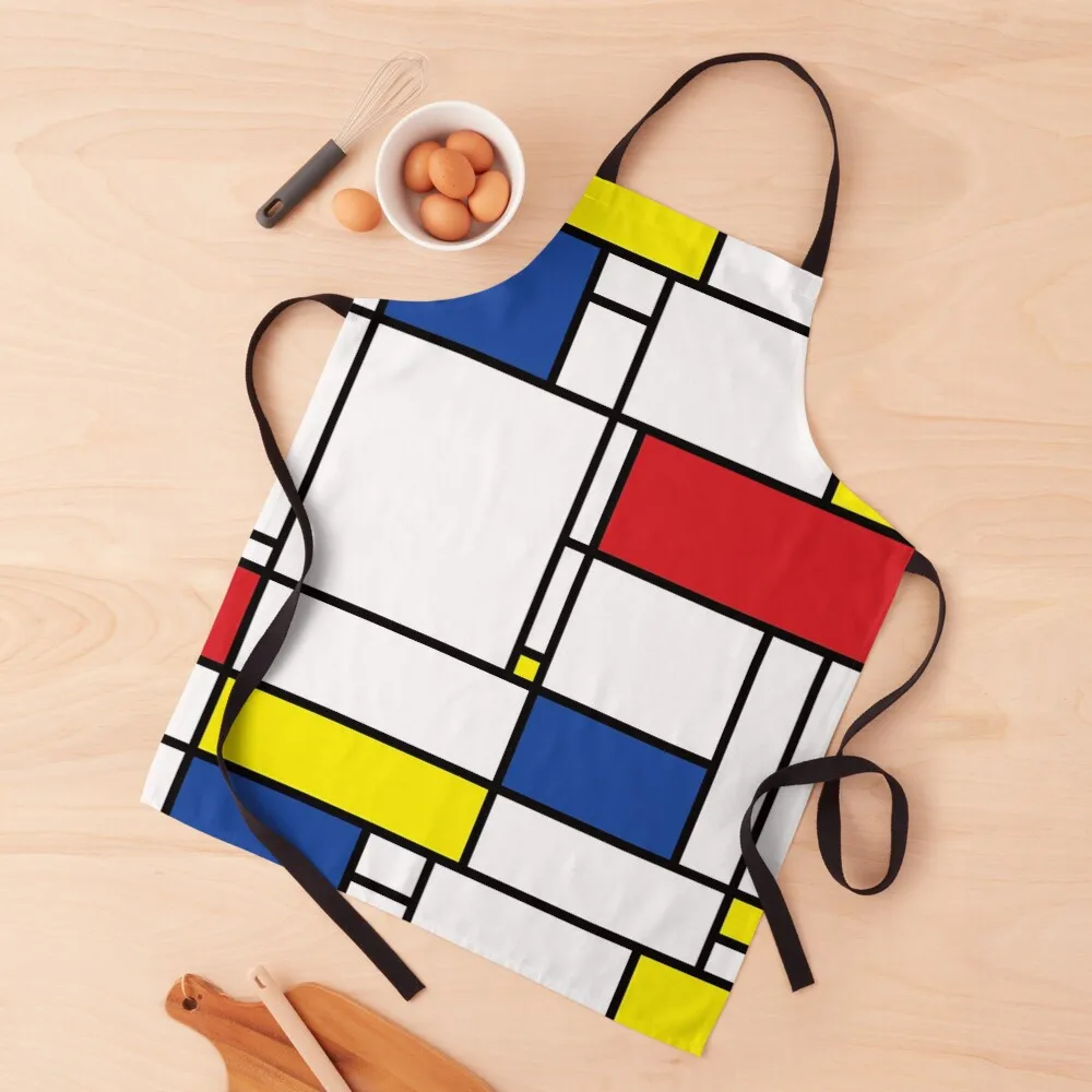 

Mondrian Minimalist De Stijl Modern Art  fatfatin Apron apron waiter things for home and kitchen