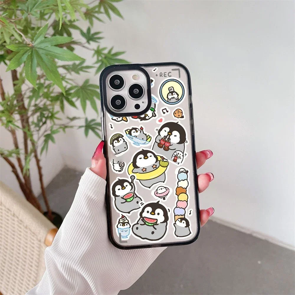 

Cute Penguin 2.0 Acrylic Black Border Phone Case Cover for IPhone 11 12 13 14 15 16 Pro Max Case