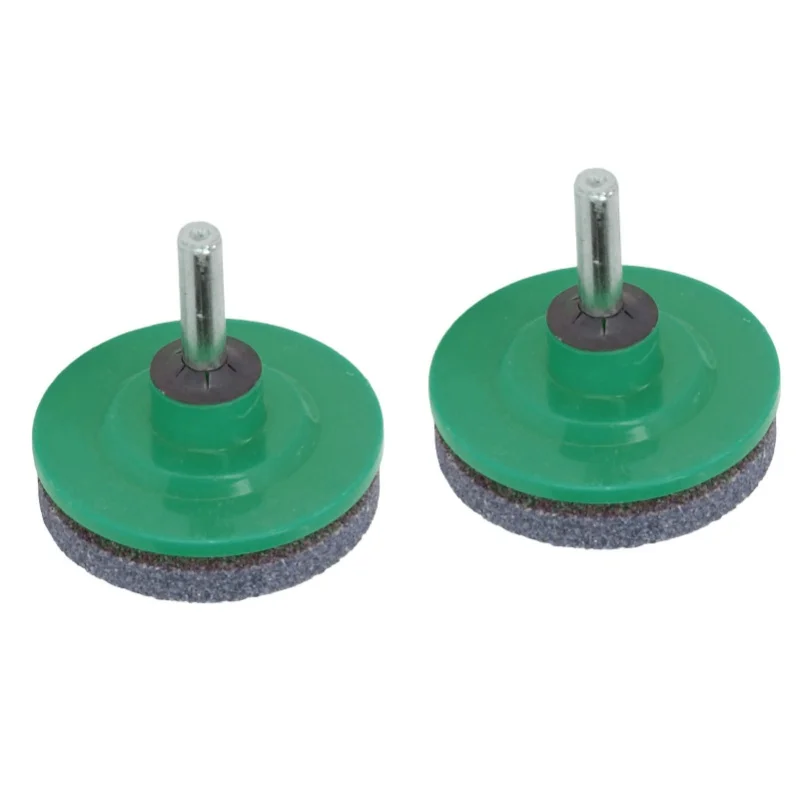 2Pcs Lawn Mower Blade Sharpener Stainless Steel ABS Drill Blade Accessories For Garden Courtyard Green