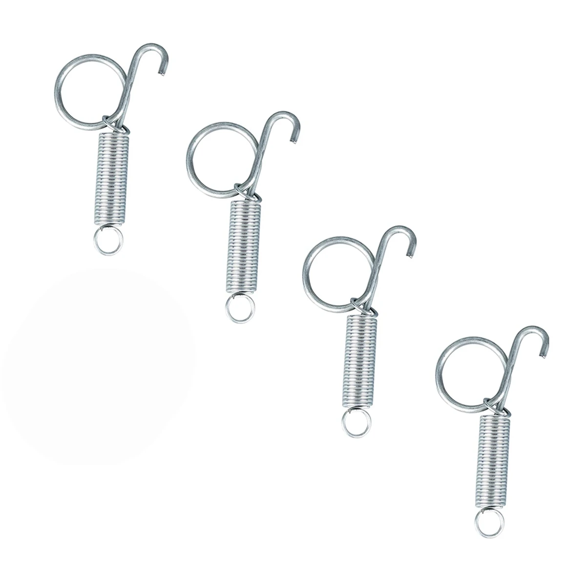 Pack of 4 75mm Metal Finger Snap Hooks One-Handed Cage Door Snap Hooks