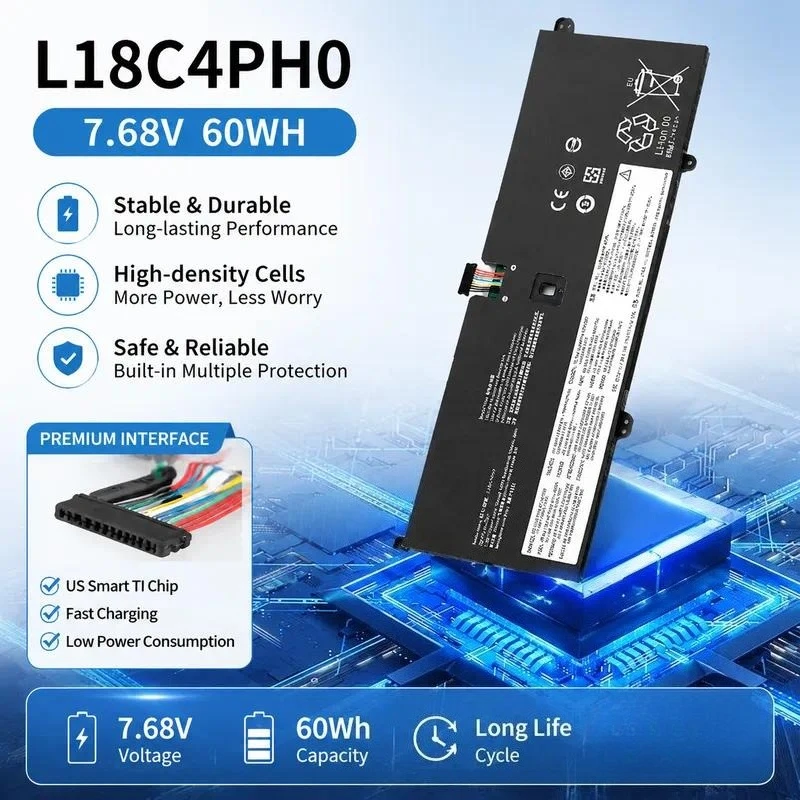 New 7.68V 60WH for Lenovo YOGA C940-14IIL 81Q9 L18M4PH0 L18C4PH0 High Capacity Rechargeable Li-ion Notebook Power