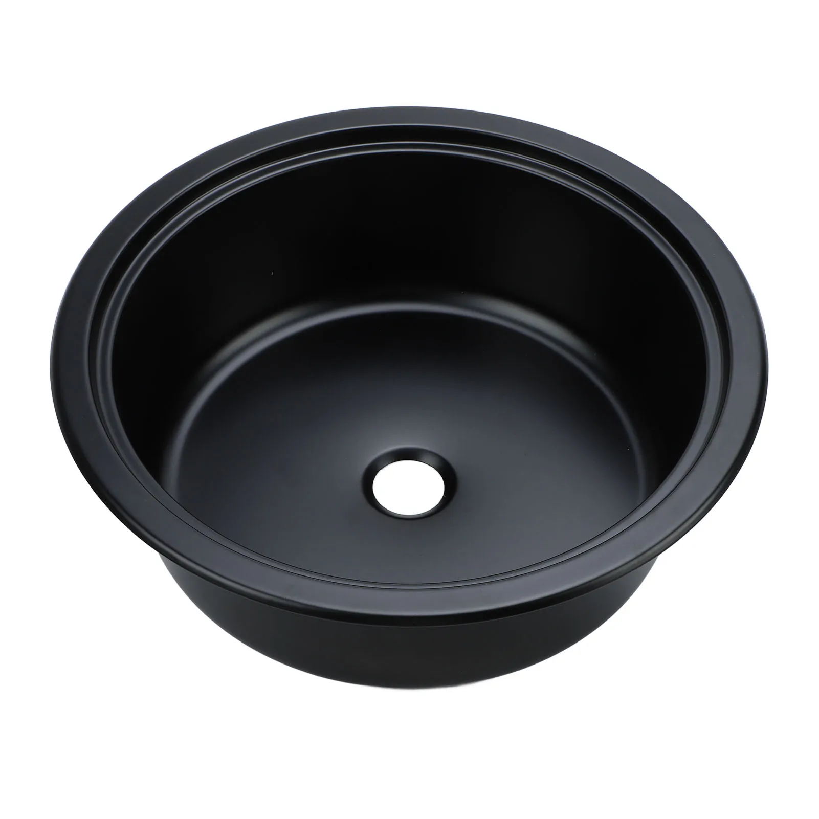 

11.81x4.72inch 304 Stainless Steel Round Sink Rustproof Easy to Maintain Bathroom Hand Wash Basin for Boat Caravan RV