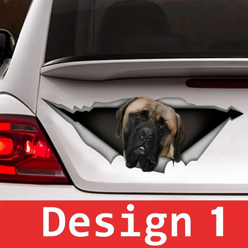 Old English Mastiff car decal, dog decal, pet decal