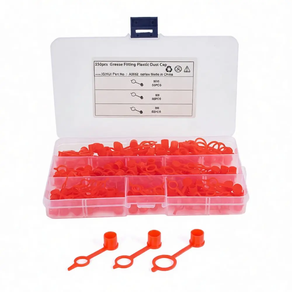 150 Grease Fitting Dust Cover Shield Kit For Automotive Equipment Lubricating Hole Maintenance Durable Protective Accessory