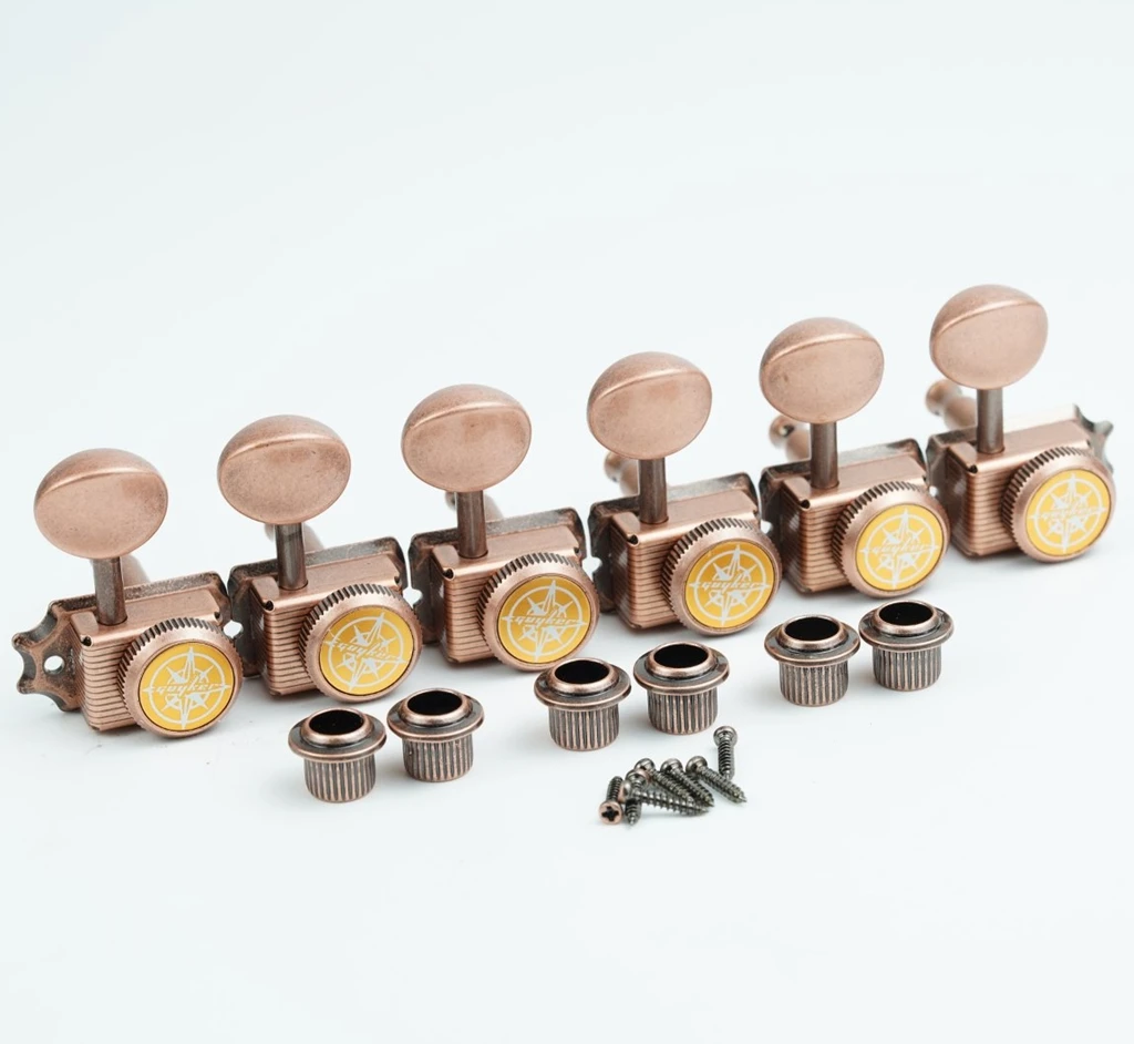 Guyker Retro Style Guitar Lock Tuner, String Knobs - Multiple Colors to Choose from, ST TL Right Hand (6R)