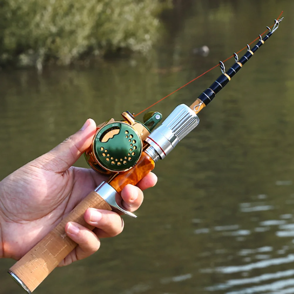 Travel Fishing Lure Fishing Rod Folding Shrink Design 24T Carbon Cloth Nonlinear Stiffness Tuning Sensitive Tip For Luo Fei