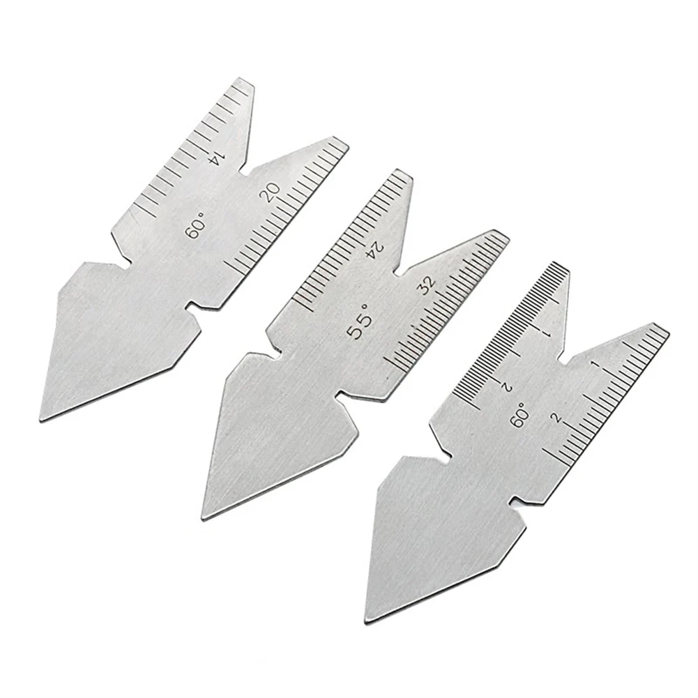 

For Measuring Threads 2.36*0.79 In Center Gauge 55 Degree Thread Pitch Gauge Angle Template External Thread Channel
