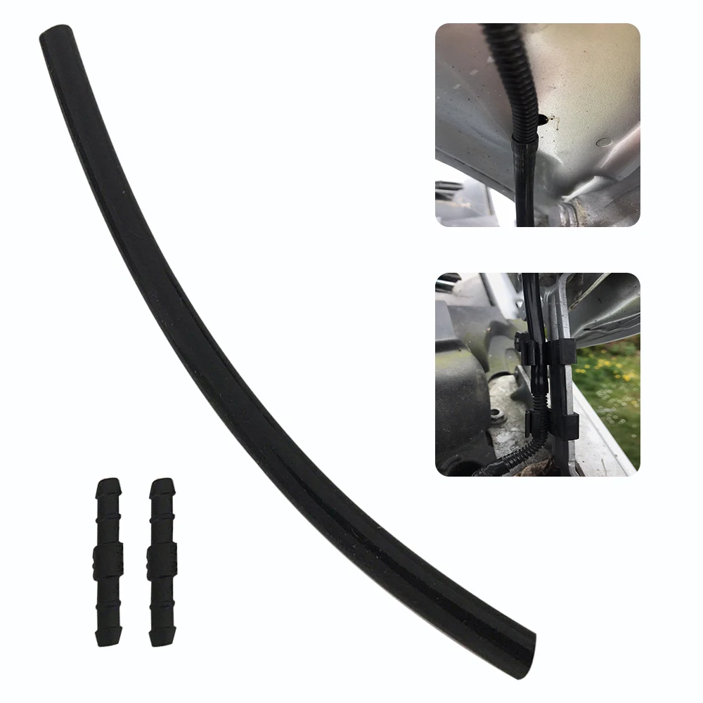1 Set Scheibenwischer-Sprühschlauch mit 2 Geraden Verbindungsstücken und Wellrohr für VW T5 Audi Skoda Seat