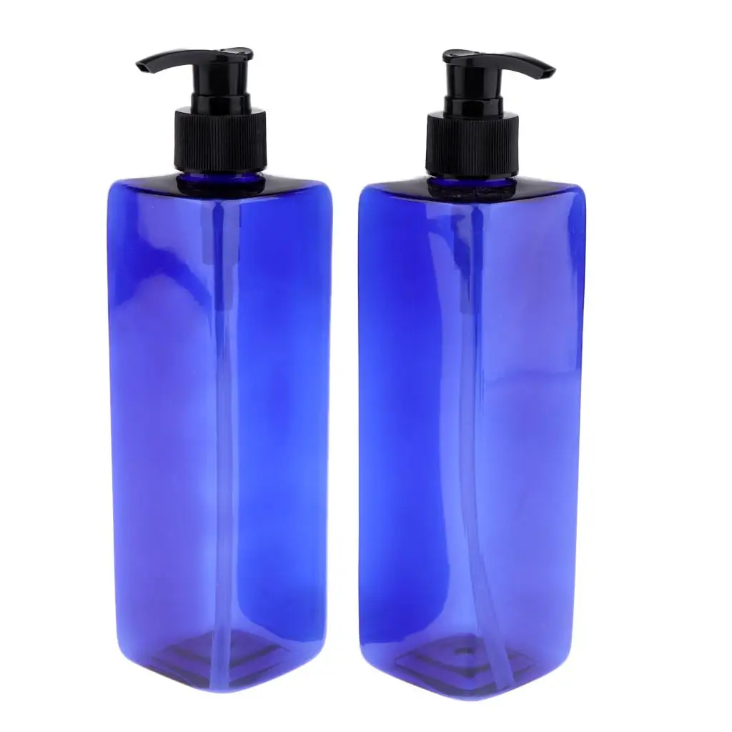 2Pcs Empty Bottles Shampoo Conditioner Shower Gel Dispensers